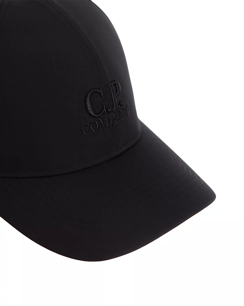 C.P. Company Chrome-R Logo Cap Black RCCMAC749A110545A