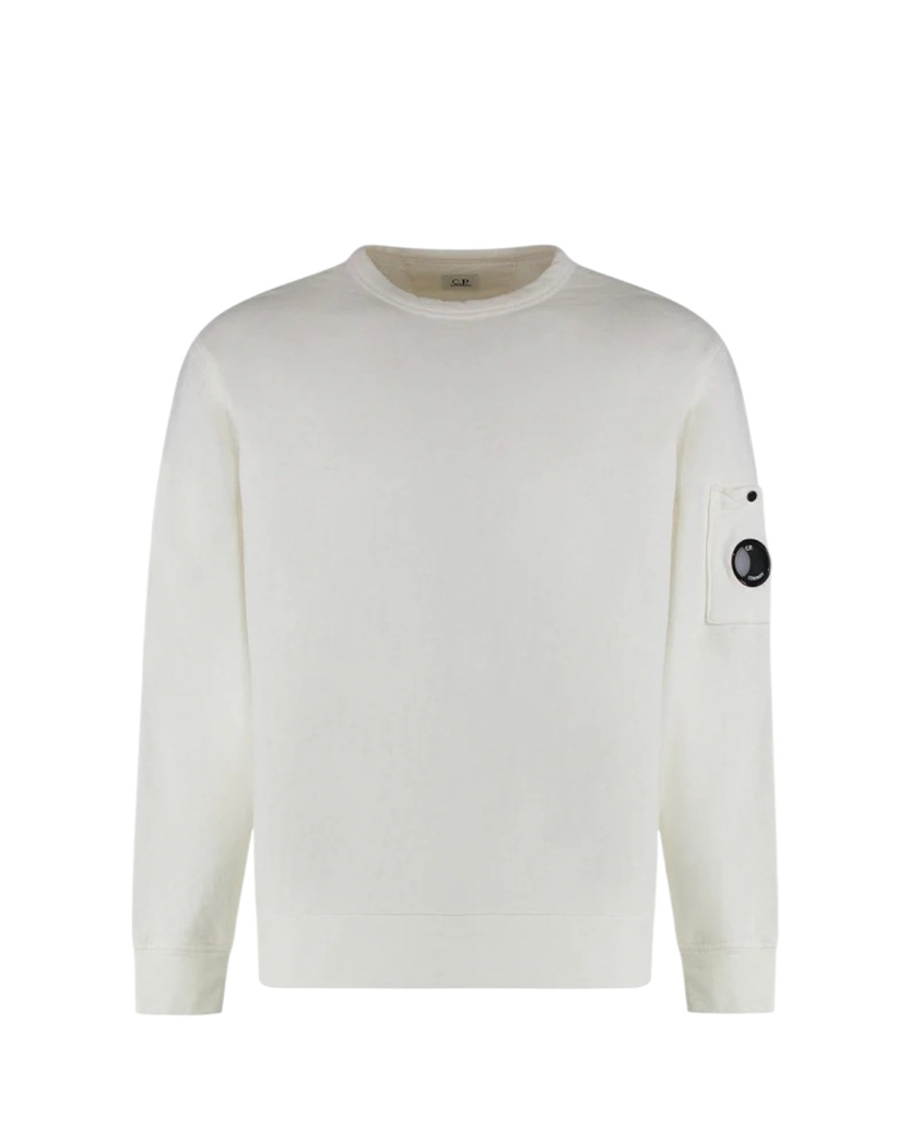 C.P. Company Cotton Crew-Neck Sweatshirt White 18CMSS266A110337O
