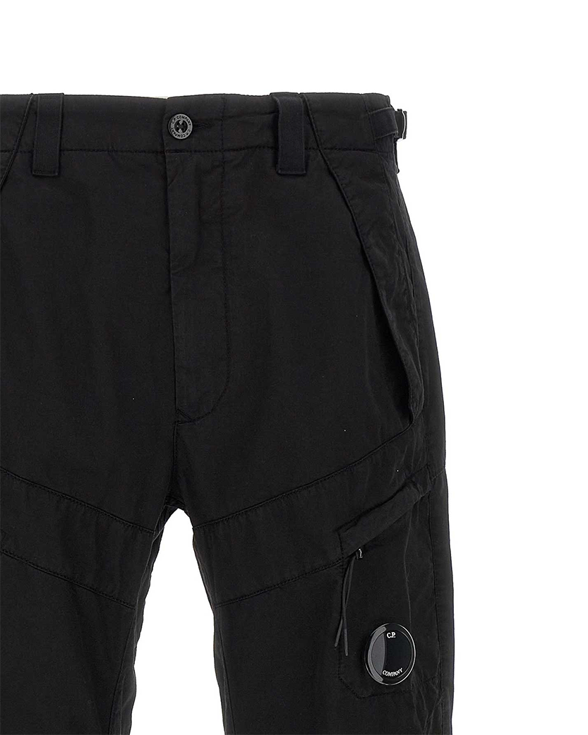 C.P. Company Cotton Gabardine Cargo Pants Black 18CMPA276A110340O