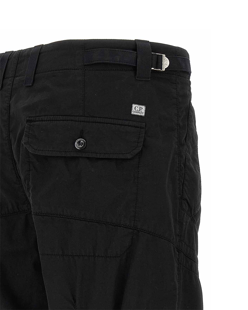 C.P. Company Cotton Gabardine Cargo Pants Black 18CMPA276A110340O