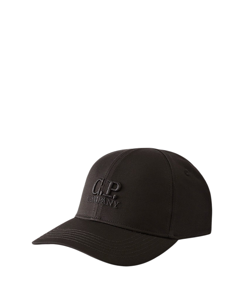 C.P. Company Gabardine Logo Cap Black RCCMAC750A006288A