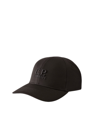 C.P. Company Gabardine Logo Cap Black RCCMAC750A006288A