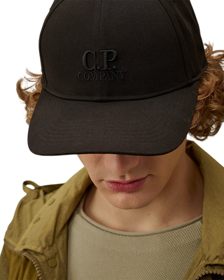 C.P. Company Gabardine Logo Cap Black RCCMAC750A006288A