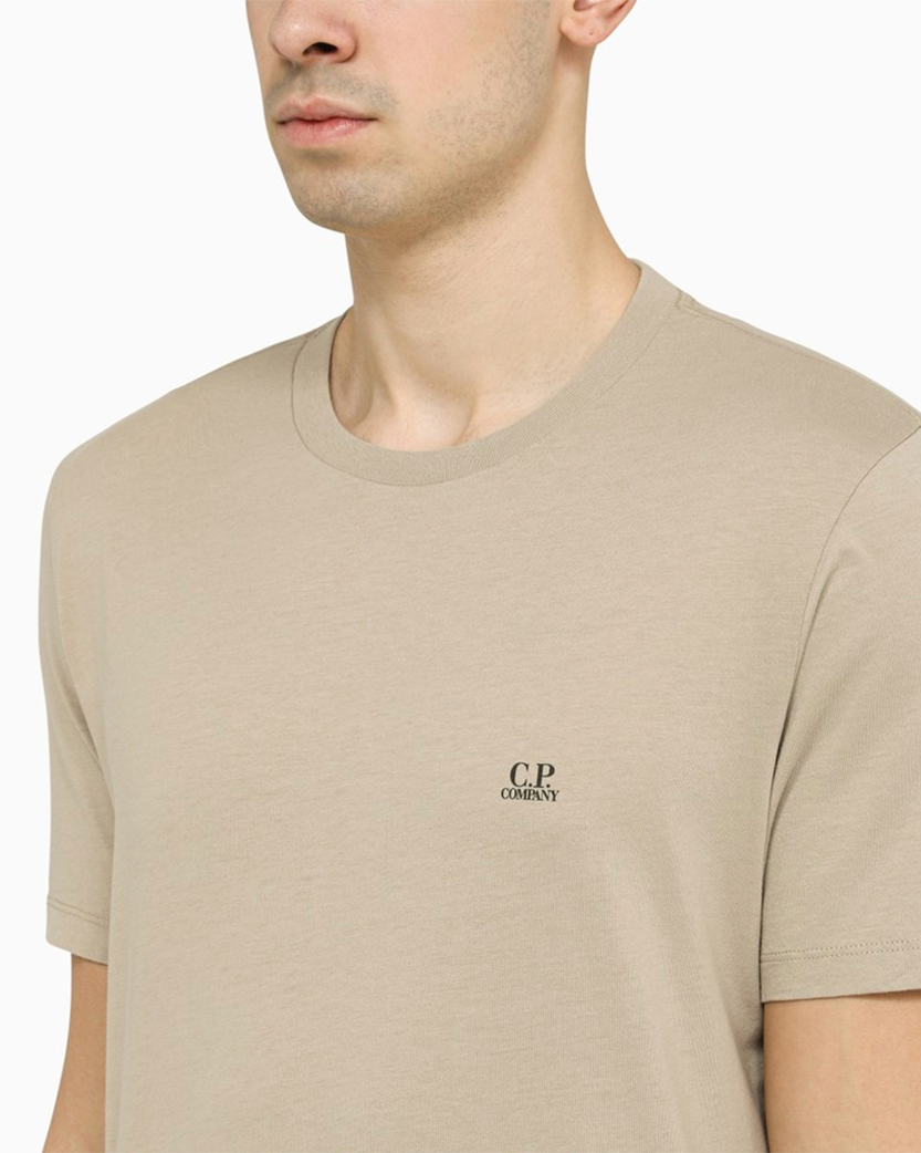 C.P. Company Logo Cotton T-Shirt Beige 14CMTS046A005100W