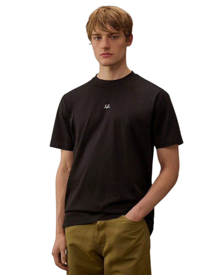 C.P. Company Mercerized Jersey 70/2 Gasato T-Shirt Black 20CMTS114A006374G