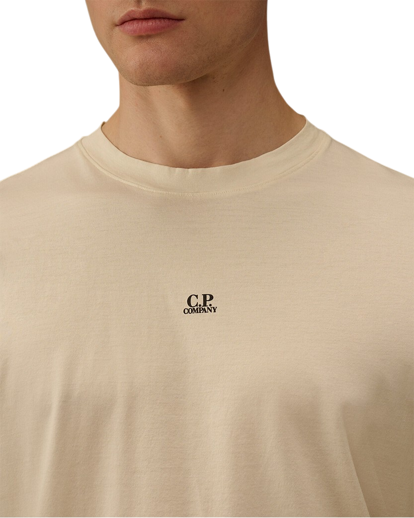 C.P. Company Mercerized Jersey 70/2 Gasato T-Shirt Frozen Dew White 20CMTS114A006374G
