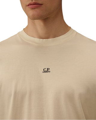 C.P. Company Mercerized Jersey 70/2 Gasato T-Shirt Frozen Dew White 20CMTS114A006374G