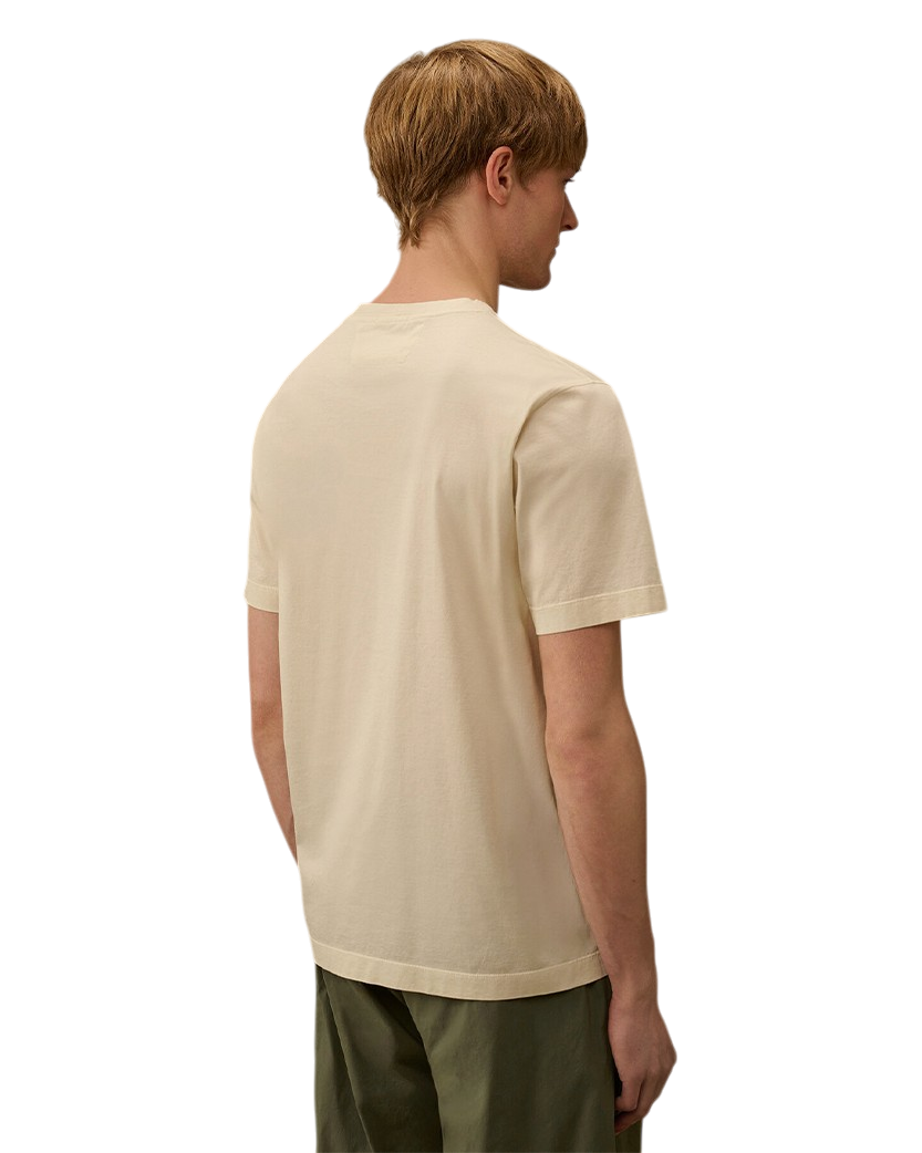 C.P. Company Mercerized Jersey 70/2 Gasato T-Shirt Frozen Dew White 20CMTS114A006374G