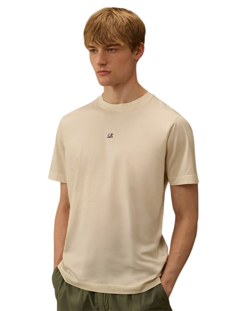 C.P. Company Mercerized Jersey 70/2 Gasato T-Shirt Frozen Dew White 20CMTS114A006374G
