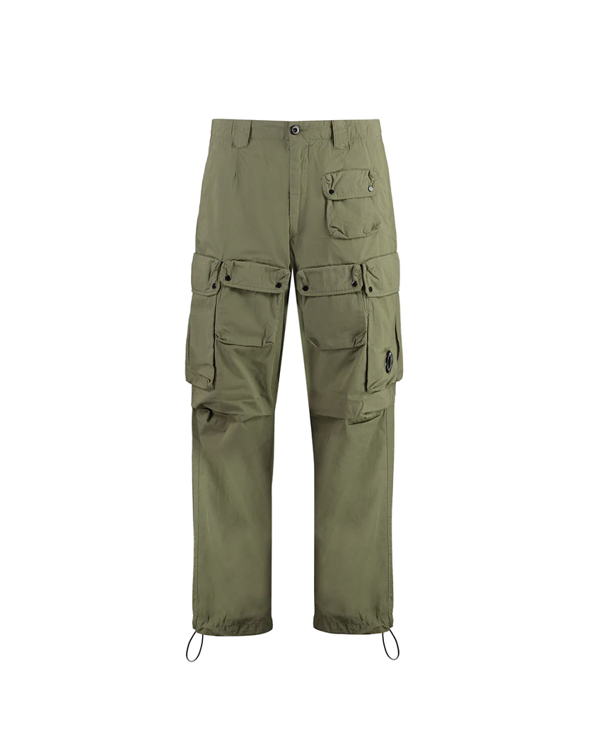 C.P. Company Multi-Pocket Cotton Trousers Green