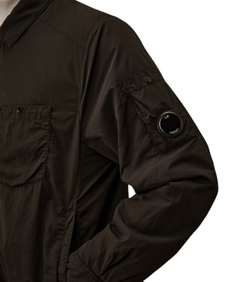 C.P. Company Chrome-R Lens Button Overshirt Black
