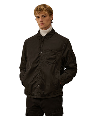 C.P. Company Chrome-R Lens Button Overshirt Black