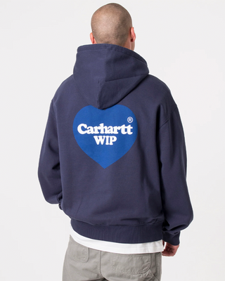 Carhartt WIP Heart Print Hoodie Blue