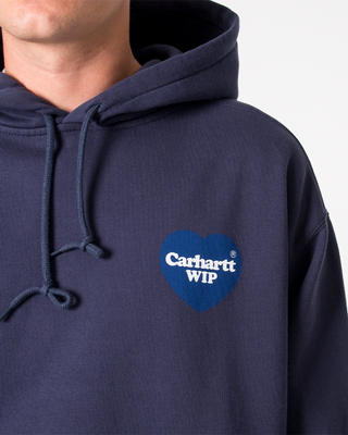 Carhartt WIP Heart Print Hoodie Blue