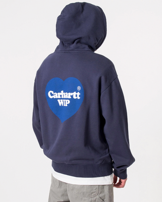 Carhartt WIP Heart Print Hoodie Blue