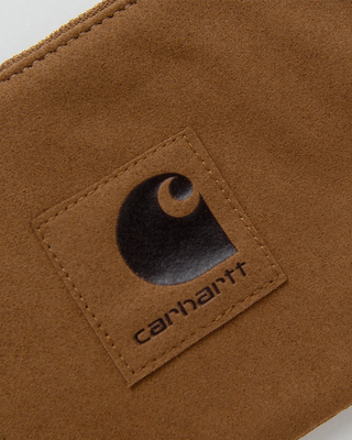 Carhartt WIP Suede Zip Wallet Brown