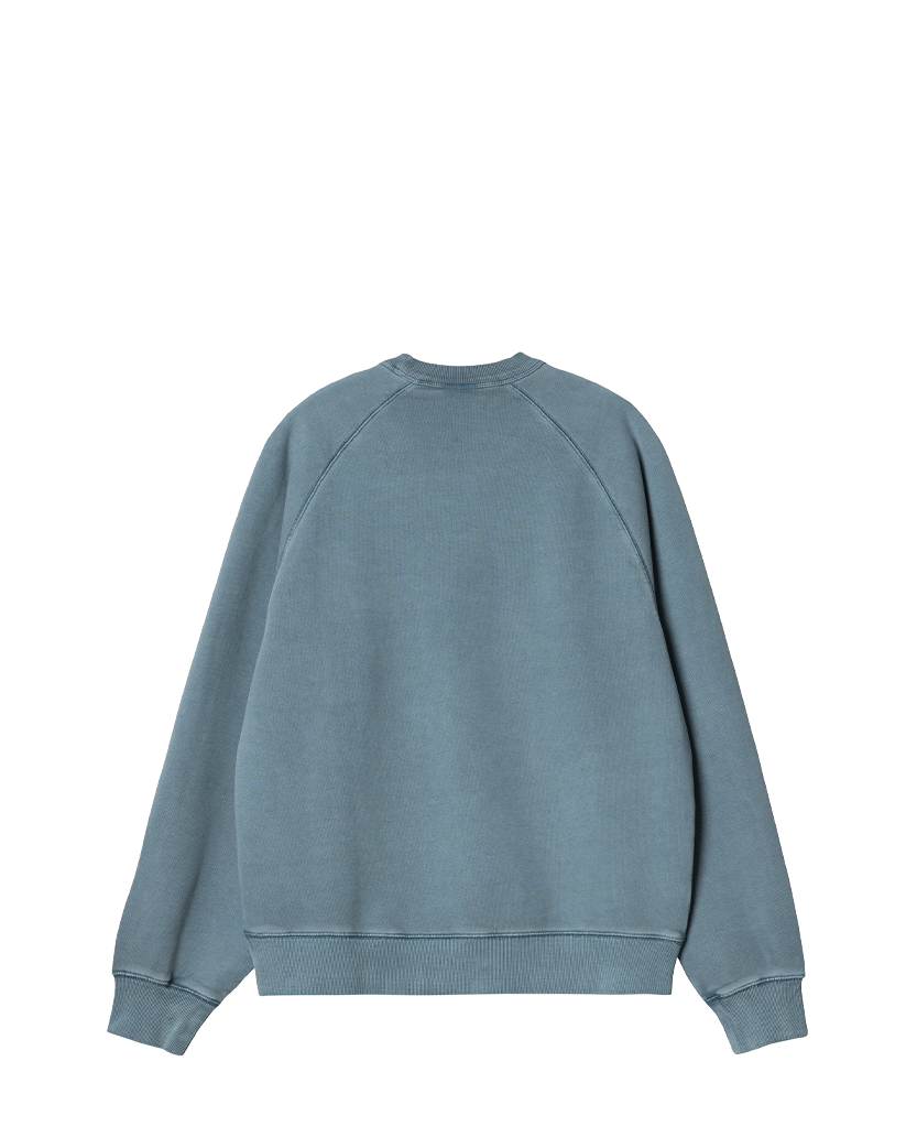 Carhartt WIP Taos Sweat Garment Dyed Blue