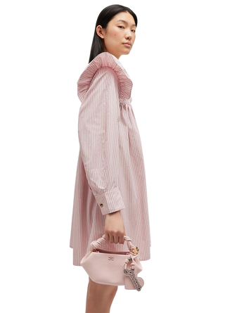 Ganni Mini Bou Bag Grained Chalk Pink