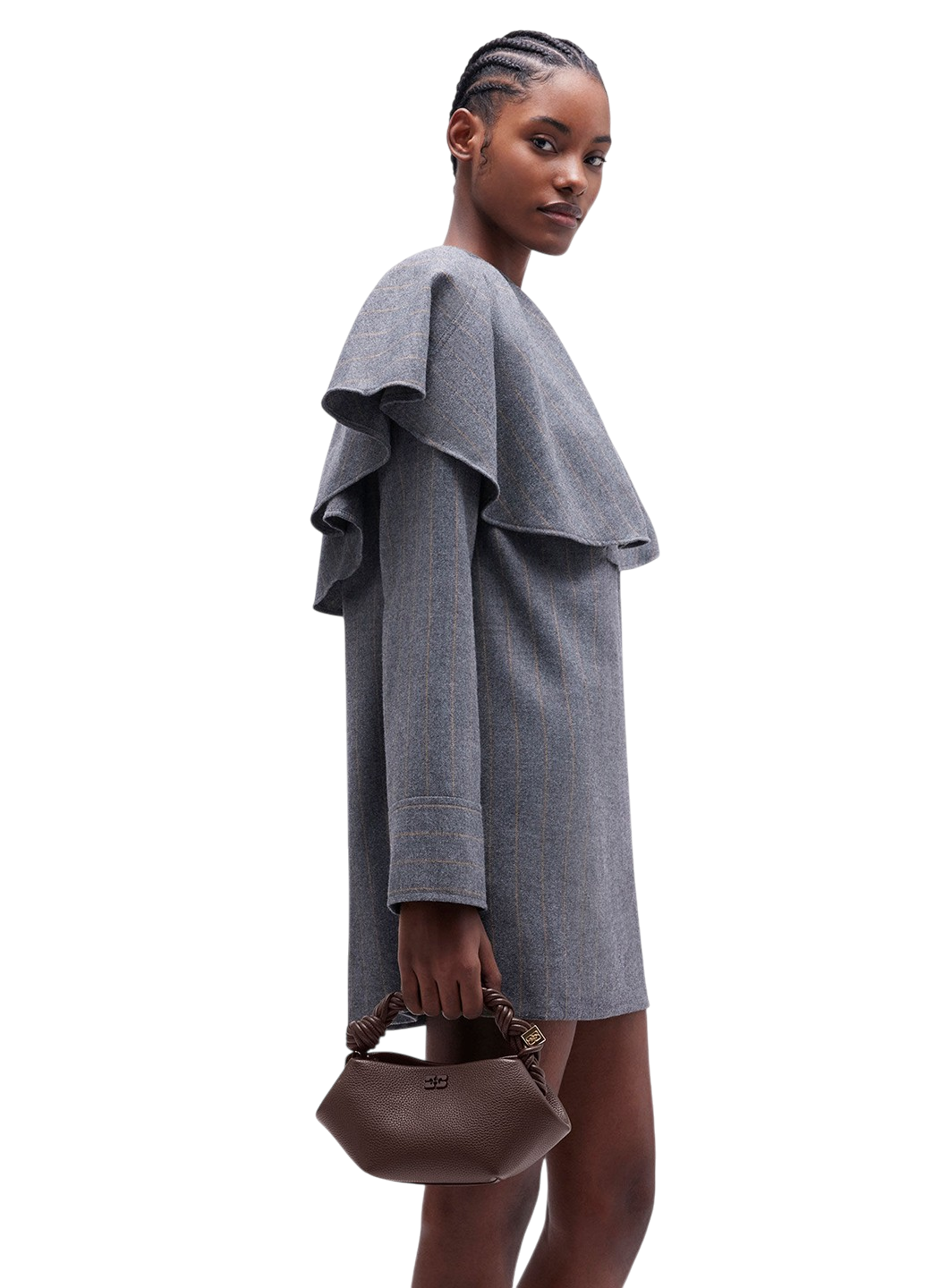 Ganni Mini Bou Bag Grained Chicory Coffee