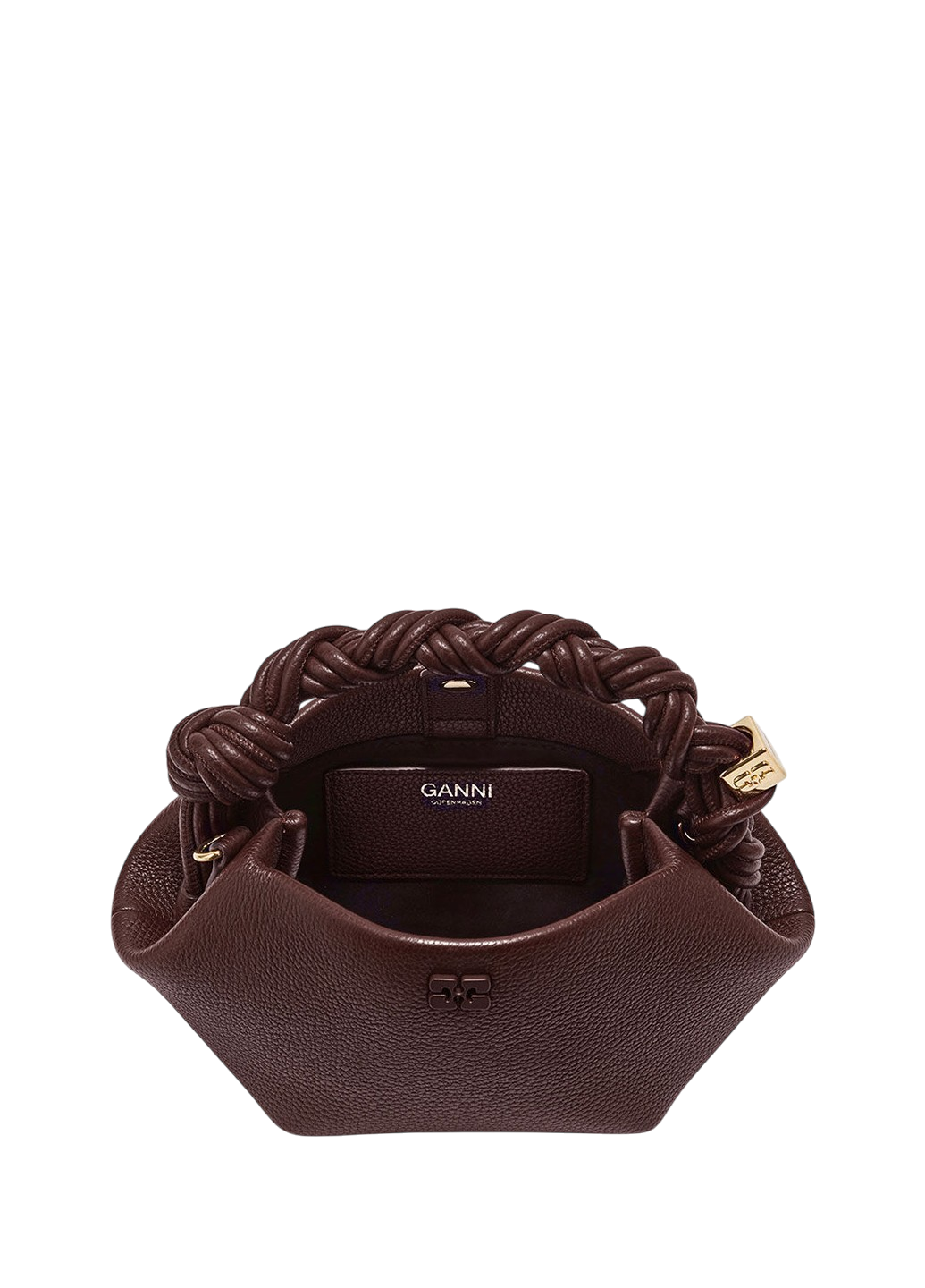 Ganni Mini Bou Bag Grained Chicory Coffee