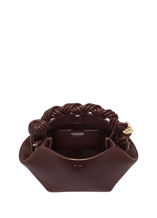 Ganni Mini Bou Bag Grained Chicory Coffee