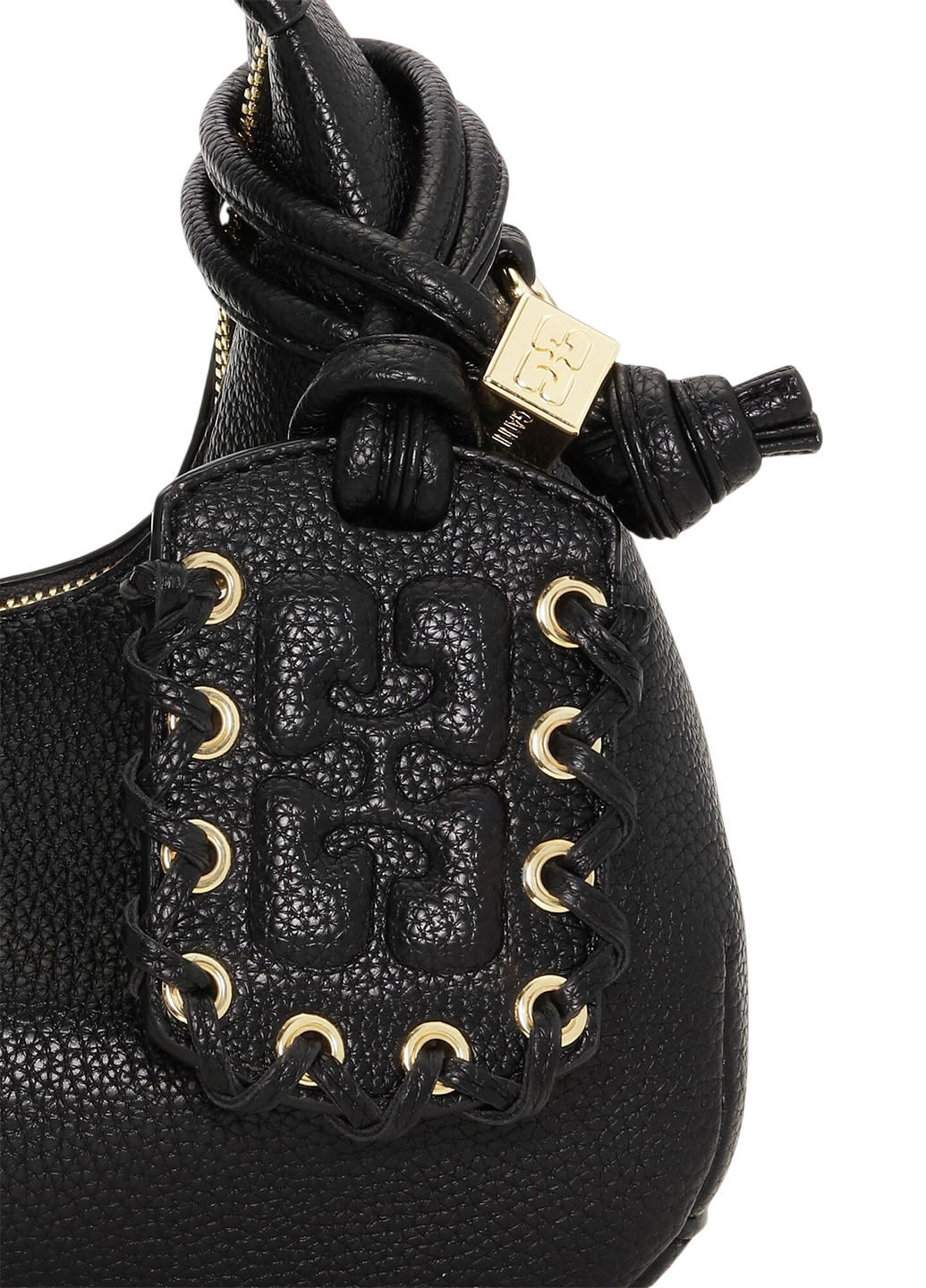Ganni Mini Hobo Bag Black