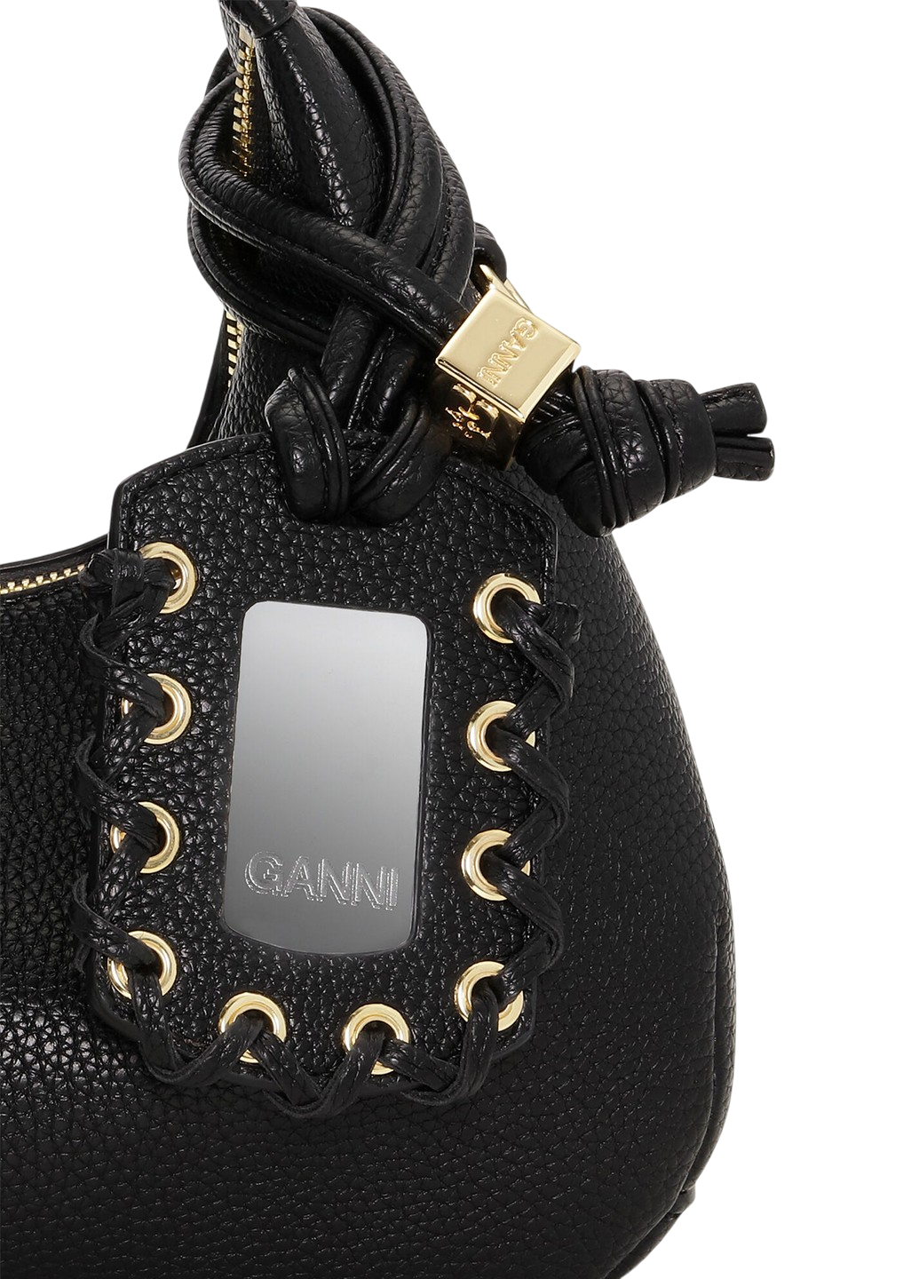 Ganni Mini Hobo Bag Black