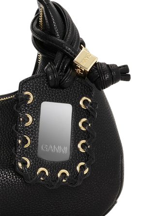 Ganni Mini Hobo Bag Black