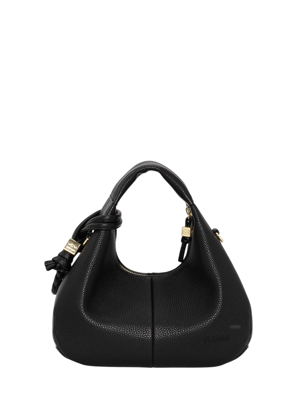Ganni Mini Hobo Bag Black