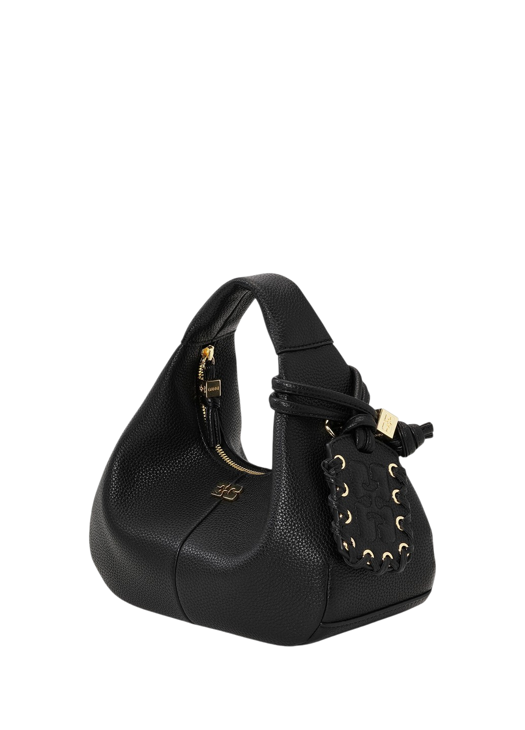 Ganni Mini Hobo Bag Black