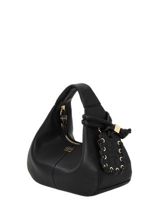 Ganni Mini Hobo Bag Black