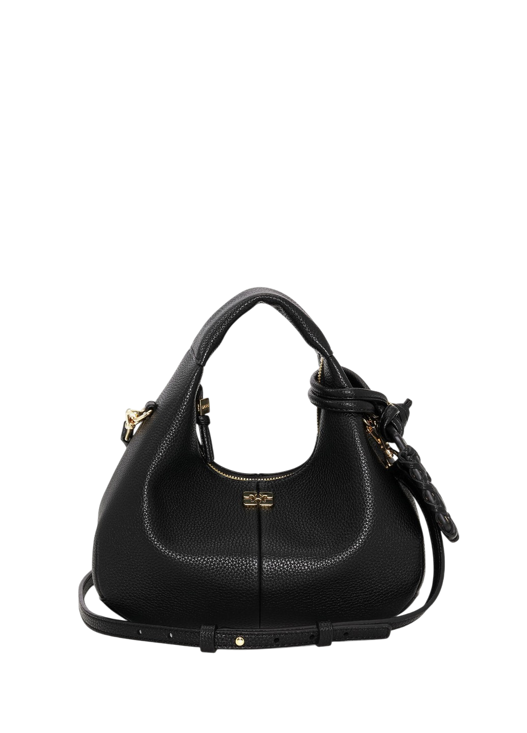 Ganni Mini Hobo Bag Black