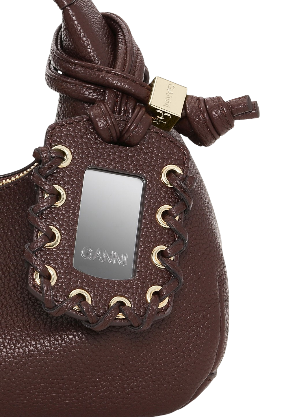 Ganni Mini Hobo Bag Chicory Coffee