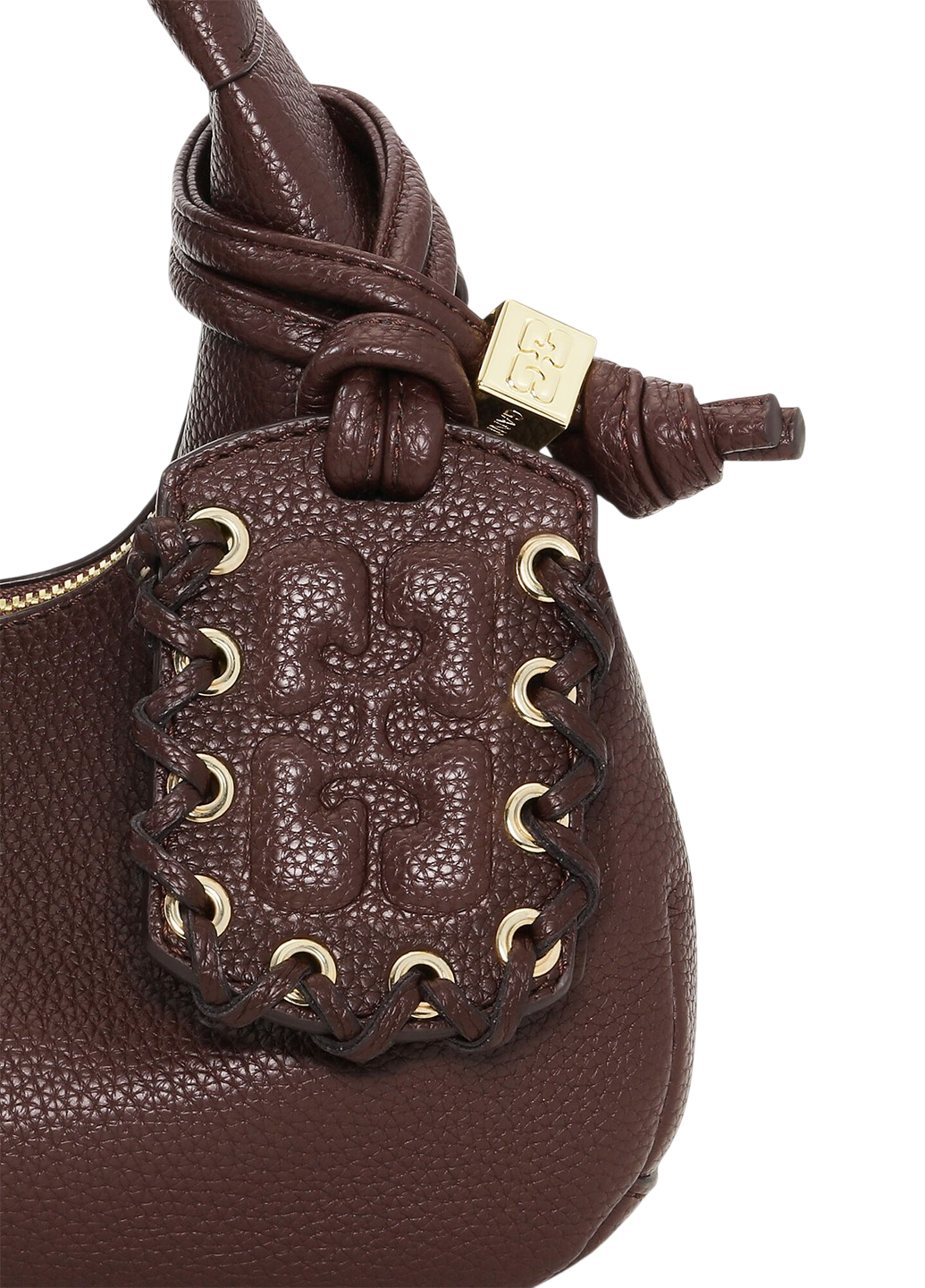 Ganni Mini Hobo Bag Chicory Coffee
