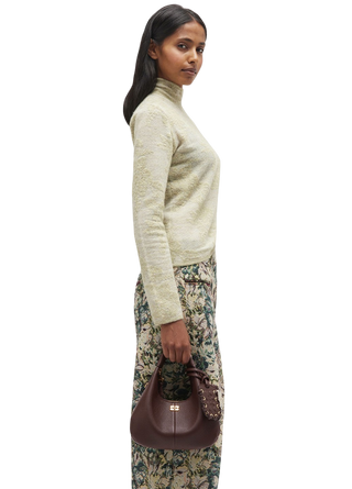 Ganni Mini Hobo Bag Chicory Coffee