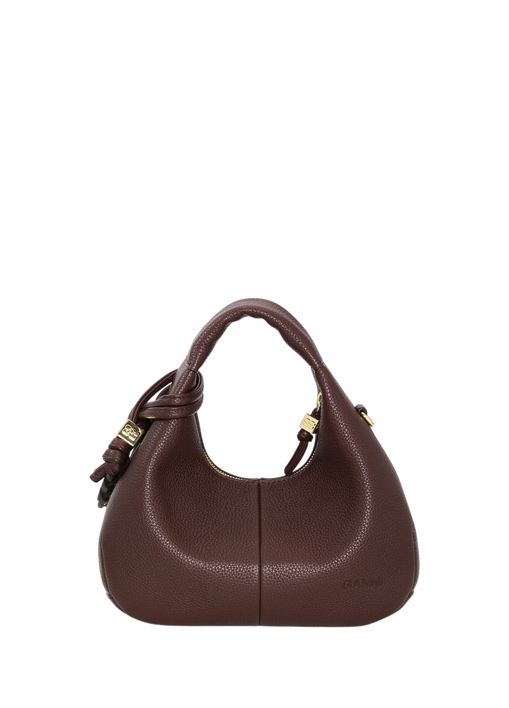 Ganni Mini Hobo Bag Chicory Coffee