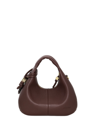 Ganni Mini Hobo Bag Chicory Coffee