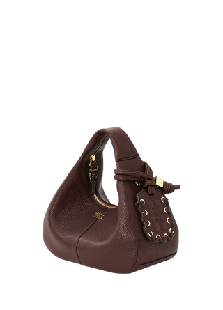 Ganni Mini Hobo Bag Chicory Coffee