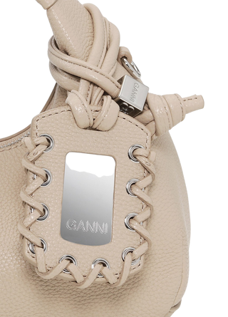 Ganni Mini Hobo Bag White Pepper