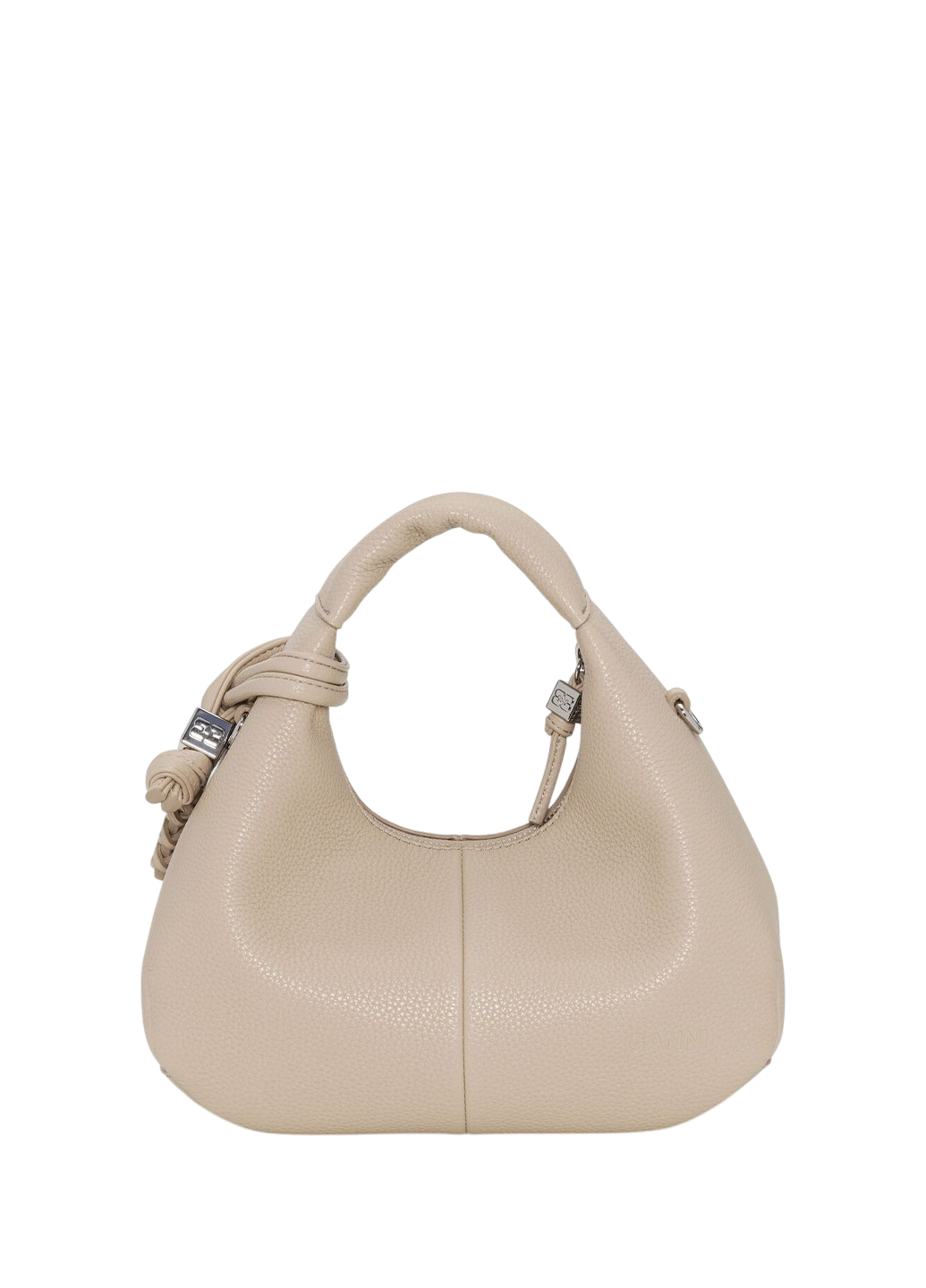 Ganni Mini Hobo Bag White Pepper