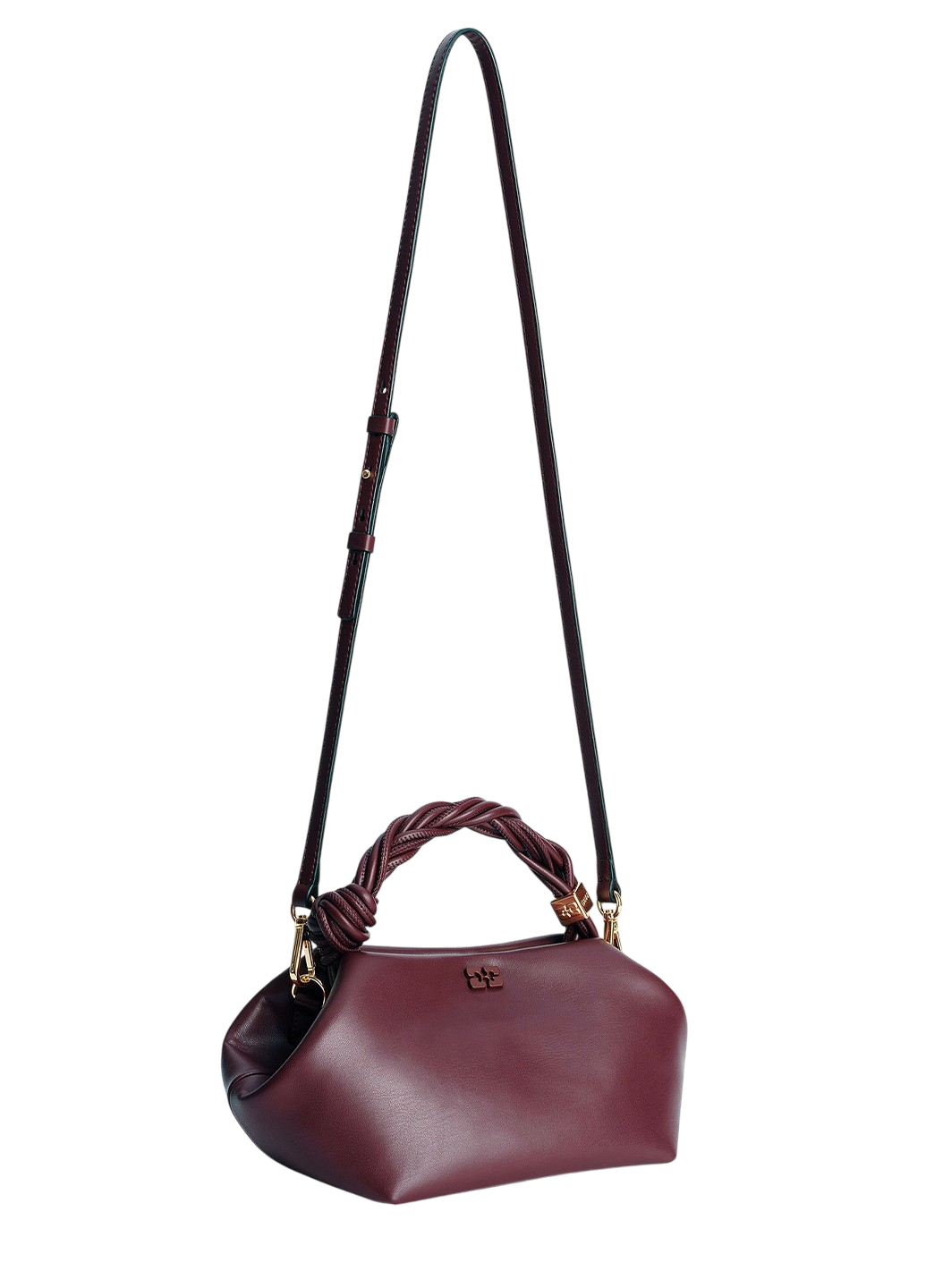 Ganni Small Bou Bag Burgundy