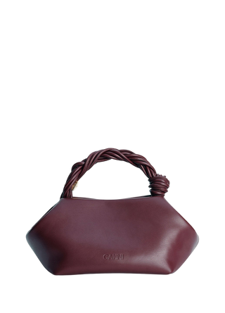Ganni Small Bou Bag Burgundy