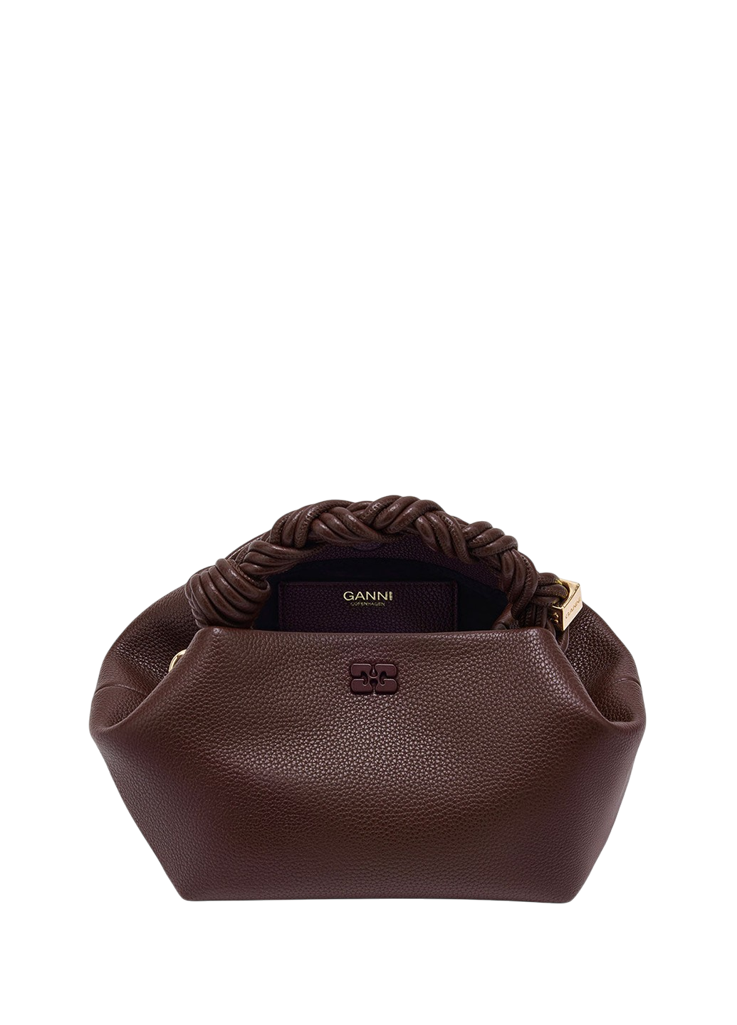 Ganni Small Bou Bag Grained Chicory Coffee