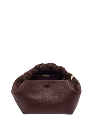 Ganni Small Bou Bag Grained Chicory Coffee