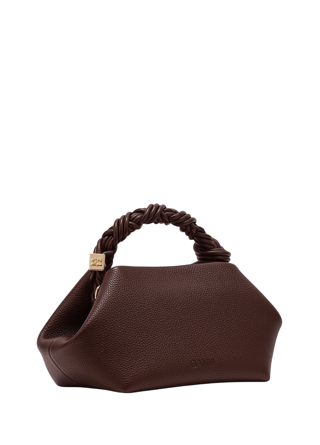 Ganni Small Bou Bag Grained Chicory Coffee