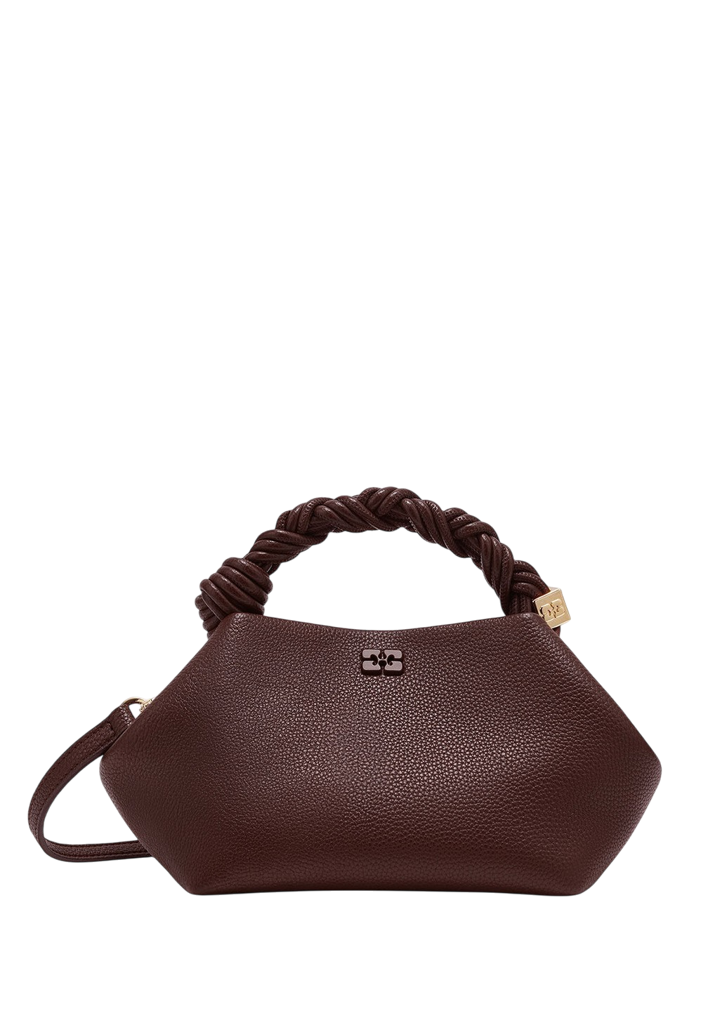 Ganni Small Bou Bag Grained Chicory Coffee