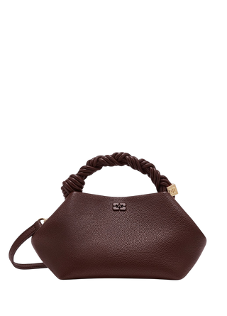 Ganni Small Bou Bag Grained Chicory Coffee