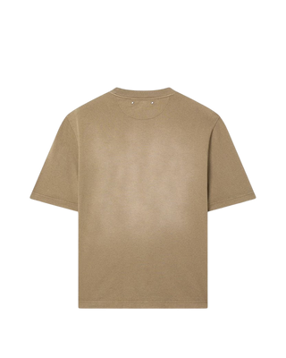 Golden Goose Cotton Jersey T-shirt Logo Embroidery Bleached Beige