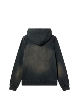Golden Goose Logo Hoodie Bleached Washed Black