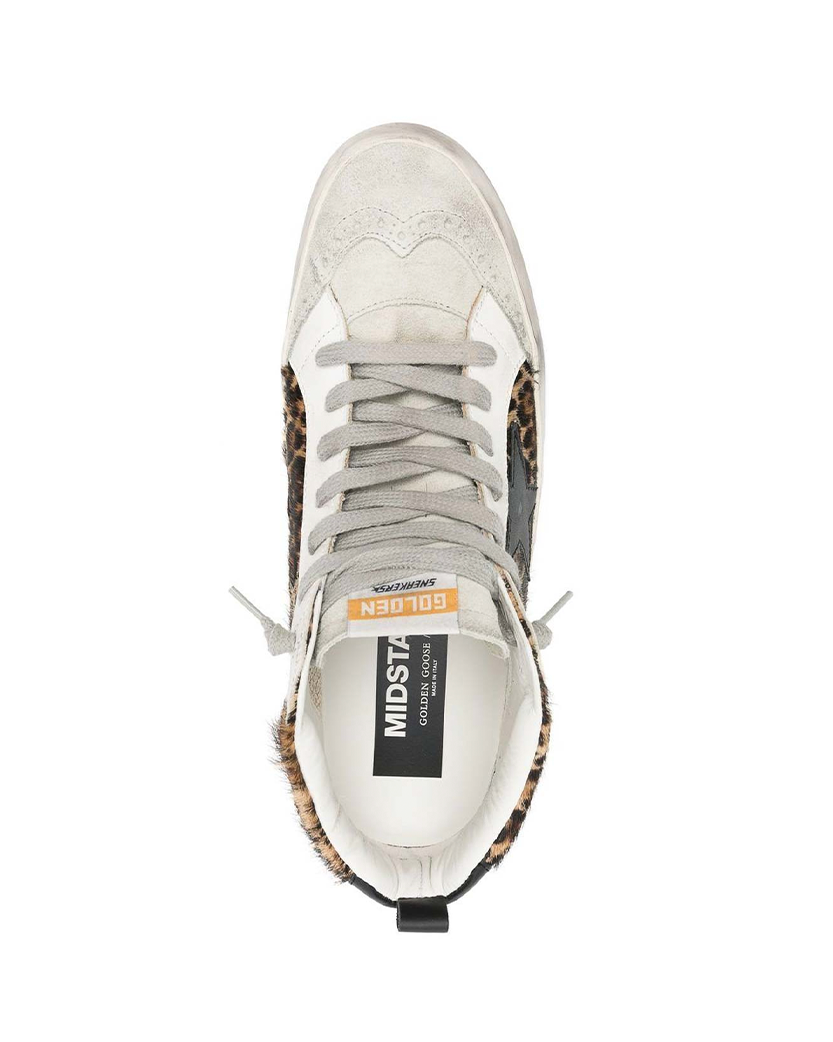 Golden Goose Mid Star Sneakers Leopard Print